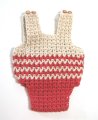 KSS Beige/Red Crochet Baby Romper (3 - 6 Months) PA-058