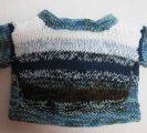 KSS Knitted Blue, White Stripe Sweater/Cardigan (6 - 9 Months)