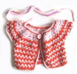 KSS Pink/Orange Cotton Sweater/Cardigan (3 Months) SW-806 KSS-SW-806-AZH