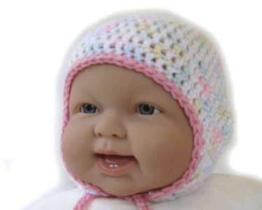 KSS Pastel Colored Cap with Earflaps 15-18" (6-18 Months)