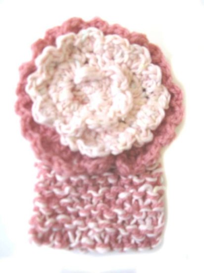 KSS Dark/Light Pink Knitted Headband 12-16" (3-24 Months) - Click Image to Close