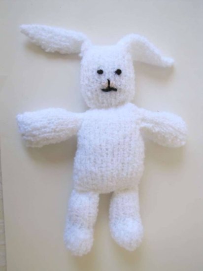 KSS Knitted Fluffy Soft Rabbit 9" long - Click Image to Close