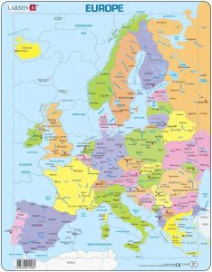 Larsen Political Map of Europe Puzzle 37 Pcs 021908 A8