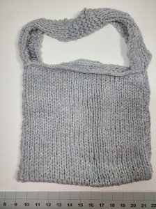 KSS Large Grey Kids/Adults Knitted Shoulder Bag TO-140