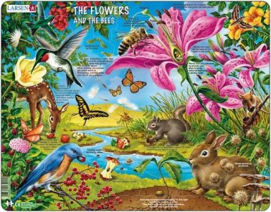 Larsen The Flowers and the Bees Puzzle 55 pcs 023904 NB4