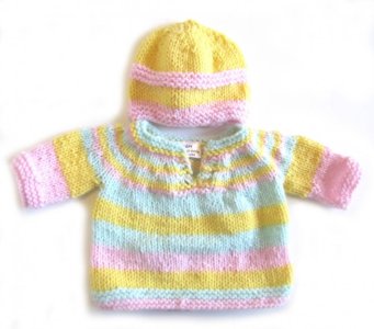 KSS Pastel Pullover Sweater with a Hat (12 Months) SW-612