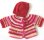 KSS Crocheted Red/White Stripe Sweater/Cardigan (6 - 9 Months)