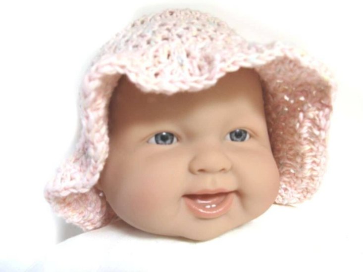 KSS Pink Cotton Brimmed Hat 16-18" (1-3 Years) - Click Image to Close