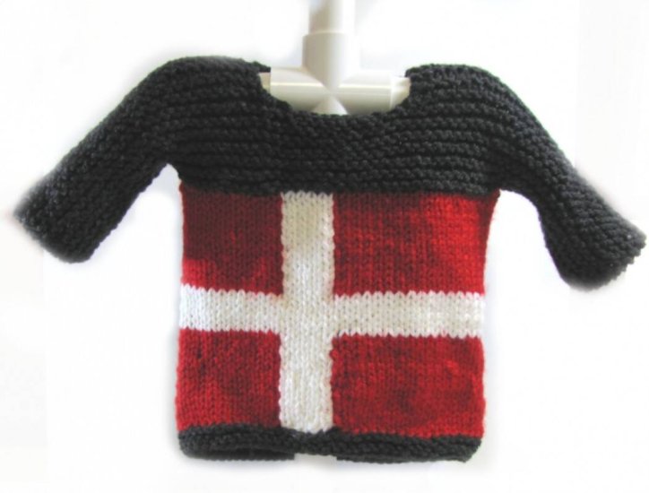 KSS Bright Colored Danish Flag Toddler Sweater 2T SW-725