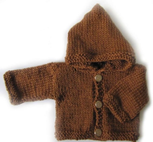 KSS Copper Colored Hooded Sweater/Jacket (0-3 Months) SW-466 - Click Image to Close