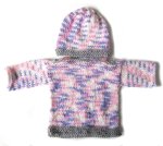 KSS Pink/Grey Sweater with a Hat (6 Months)