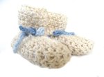 KSS Natural Cotton Crocheted Booties (6-12 Months)