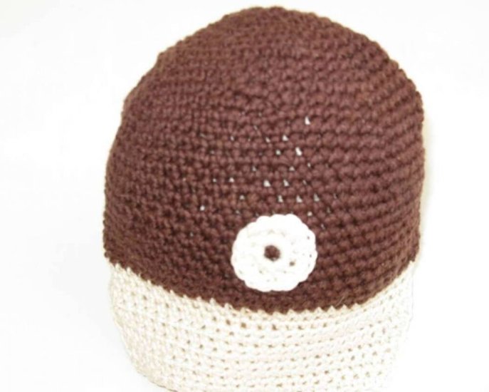 KSS Brown Cotton Baseball Cap Size 14" (6 Months) - Click Image to Close