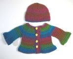 KSS Colorful Trumpet Sweater/Cardigan with a Hat (3 Months) SW-830