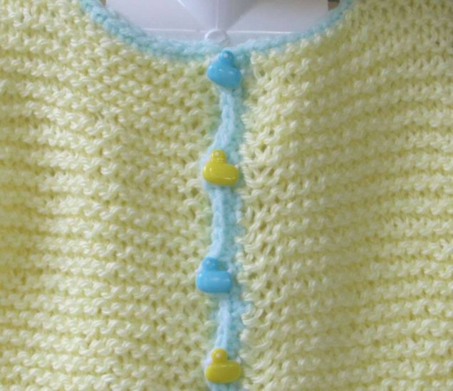 KSS Yellow Baby Sweater with a Hat (12 Months) SW-586 - Click Image to Close