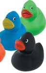 Classic Three Blue, Black and Green Rubber Duckies 3.25" RDKMC