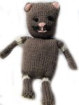 KSS Knitted Teddy Cat 13" long