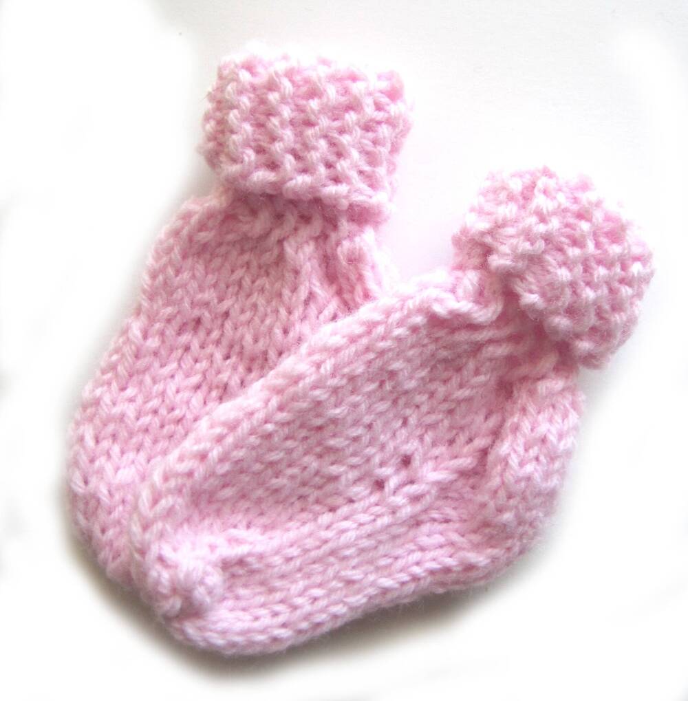 KSS Pink Knitted Cuffed Socks (3-6 Months) KSS-BO-139
