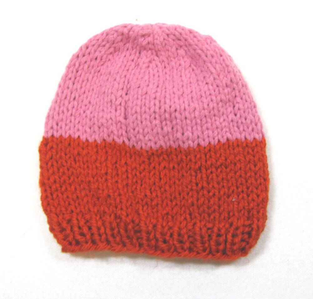 KSS Red/Pink Cotton/Acrylic Hat 14 - 16" 6-12 Months HA-723 KSS-HA-723