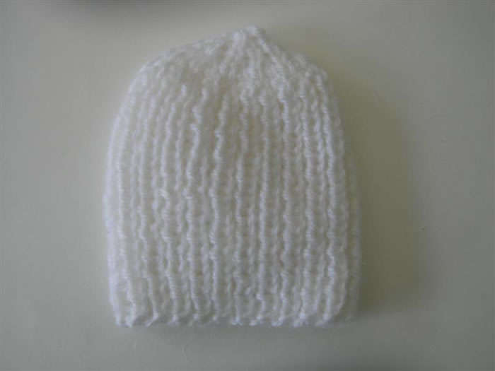 White Baby Winter Hat 10-12" (3-9 Months)