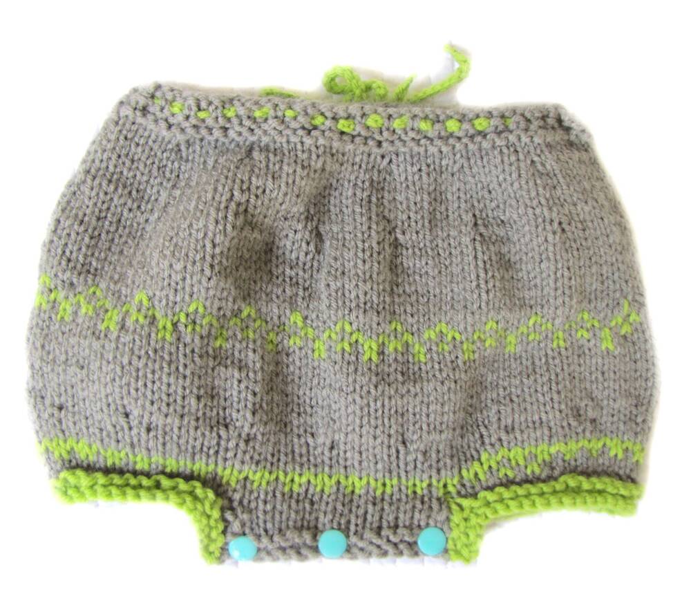 KSS Taupe and Lime Green Baby Diaper Cover (0-6 Months) PA-067 KSS-PA-067-EB