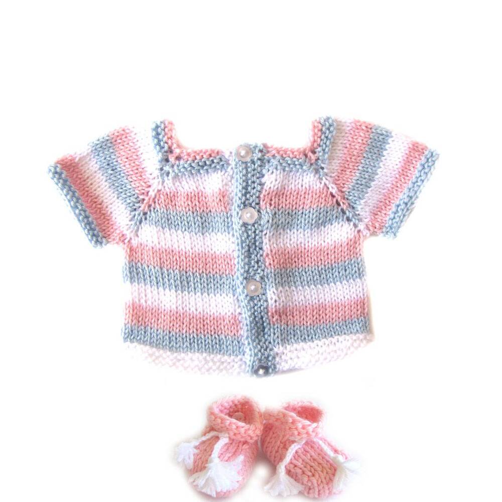 KSS Pastel Sweater/Vest and Booties (6 Months) SW-223 KSS-SW-223-AZH