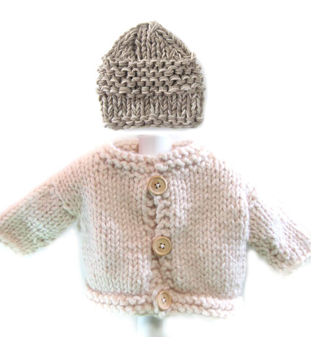 KSS Natural Heavy Knitted Sweater/Jacket (6 Months) SW-596 KSS-SW-596-HA-349