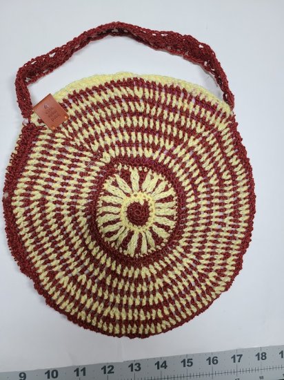KSS Handmade Kids/Adults Lined Granny Circle Crochet Small Bag TO-102