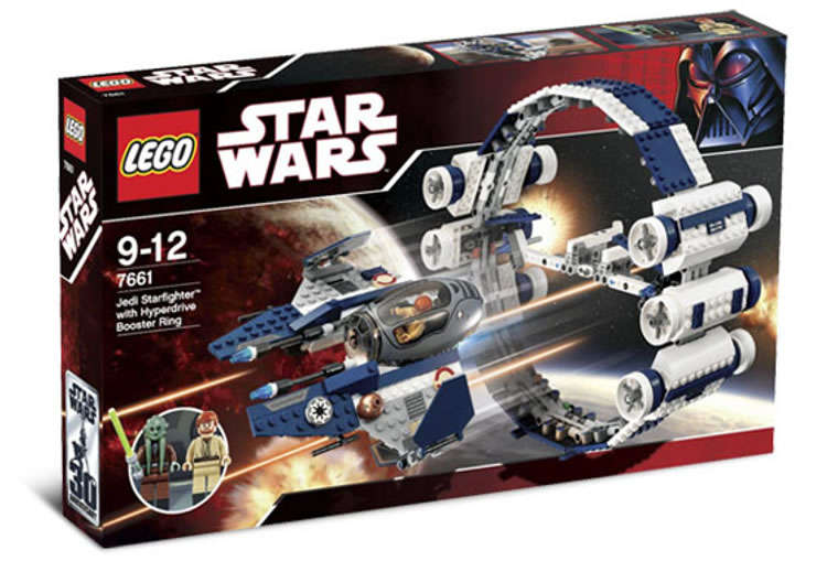 LEGO Star Wars Jedi Starfighter with Hyperdrive Booster Ring - Click Image to Close