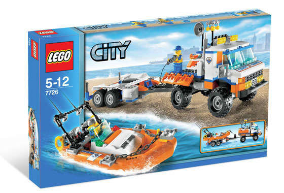 LEGO City Emergency Rescue Coast Guard Truck with Speed Boat