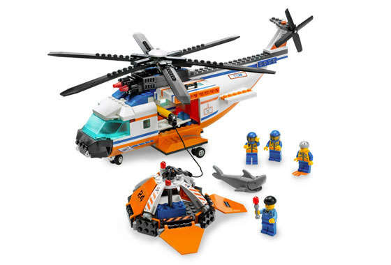 LEGO City Emergency Rescue Coast Guard Helicopter & Life Raft