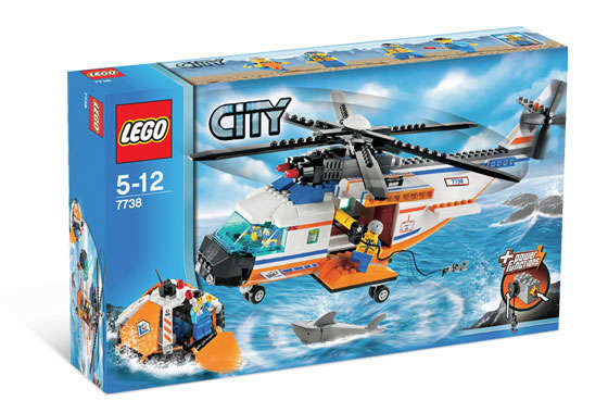 LEGO City Emergency Rescue Coast Guard Helicopter & Life Raft