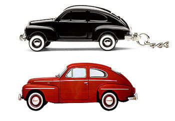 Playsam Volvo PV 544 Keychain Car Maroon Red