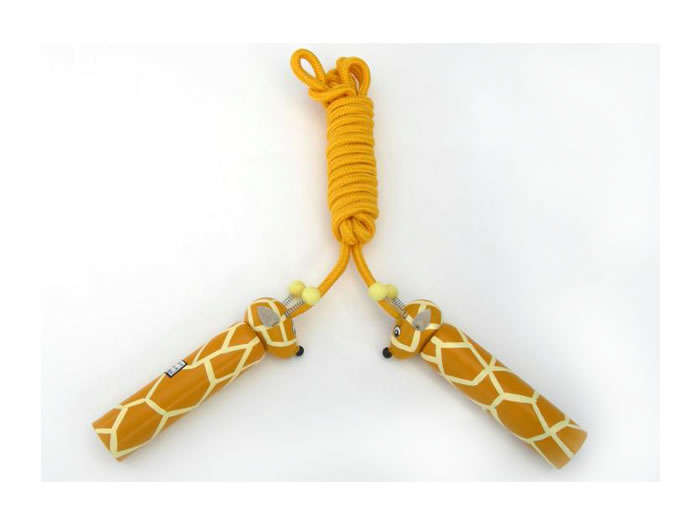 Jumprope with Handpainted Wooden Giraffes