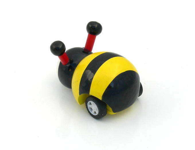 Mechanical Wooden Bee - Click Image to Close