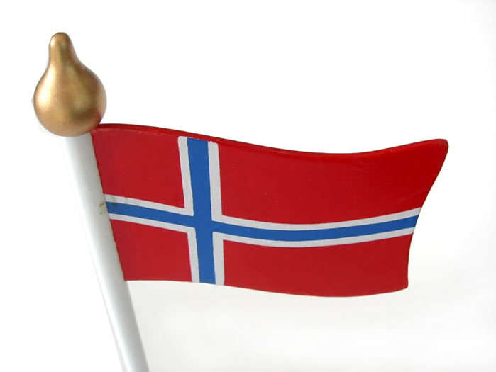 Norweigan Wooden Flag - Click Image to Close