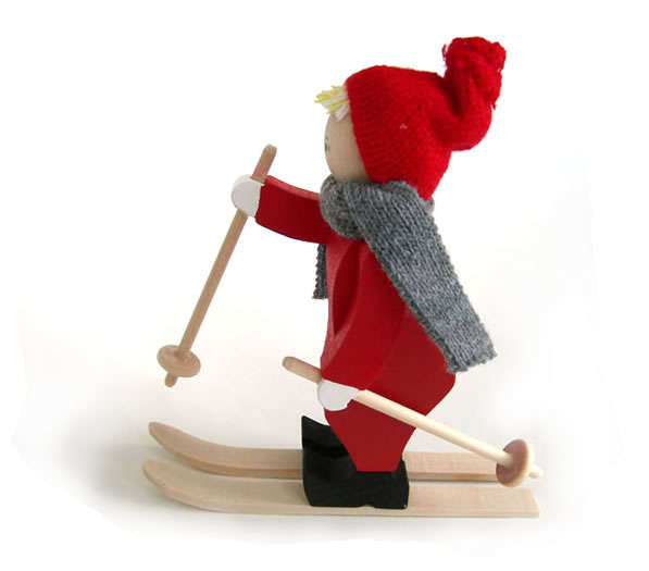 Tomte Boy on Skis - Click Image to Close