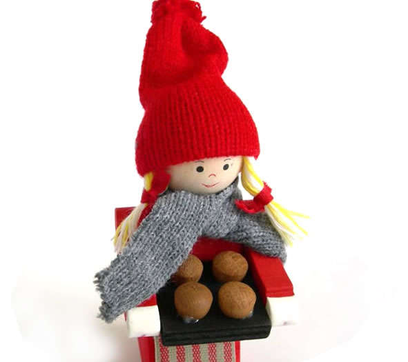 Tomte Girl with Cookie sheet - Click Image to Close