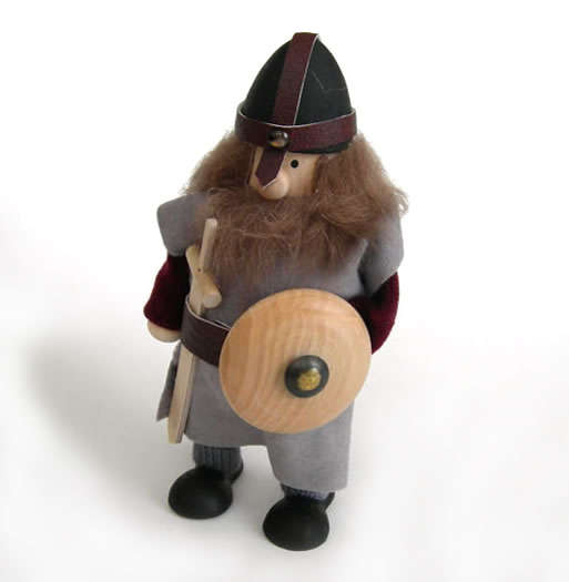 Large Wood Viking with a Sword and a Shield