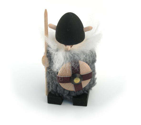 New Wooden Viking with Spear & Shield - Click Image to Close