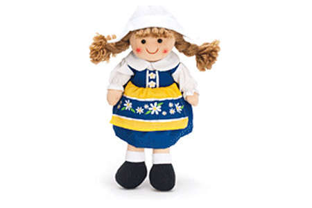 Teddykompaniet Viktoria Doll in Swedish Costume