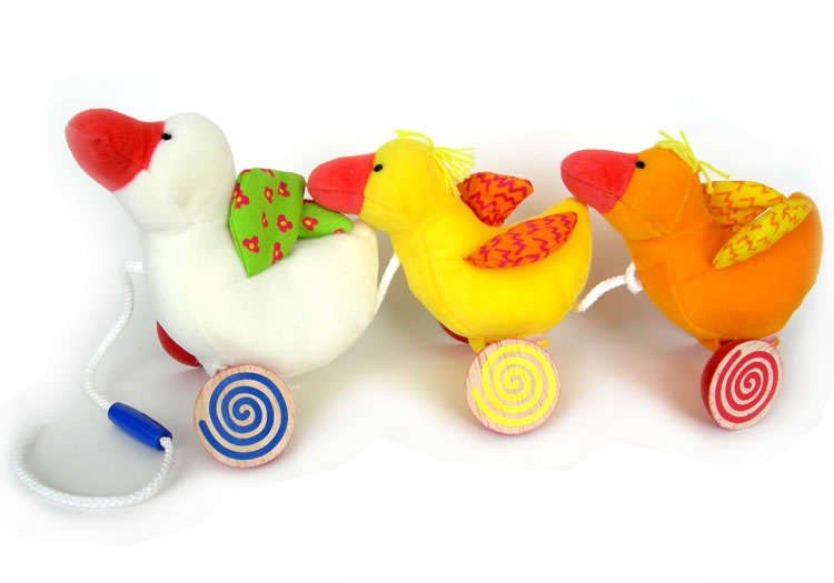 Teddykompaniet Ducks on a Row Pull Toy (Dragankor) - Click Image to Close