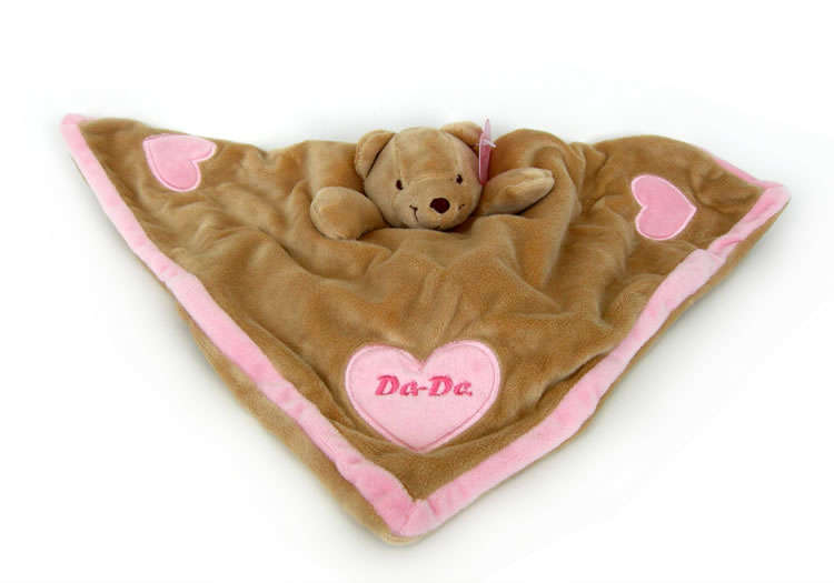 Teddykompaniet Da-Da Blanky Bear Pink (Snuttefilt) - Click Image to Close