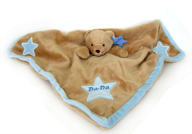 Teddykompaniet Da-Da Blanky Bear Blue (Snuttefilt)