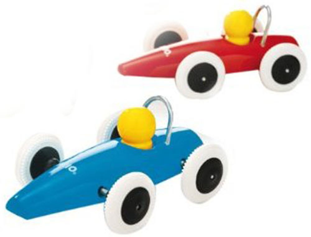 Brio 30077 Two Piece Wooden Race Cars (Red, Blue) BRIO-30077-2RB