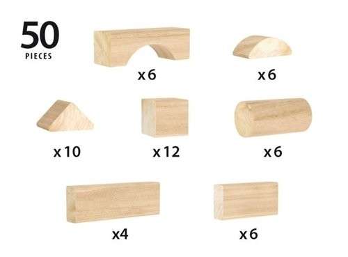 Brio Wooden Block Set, 50-Piece 30113 - Click Image to Close