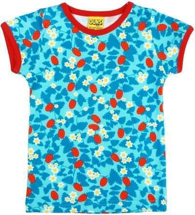 DUNS Organic Cotton Strawberries Short Sleeve Top (3-4 Years) - Click Image to Close