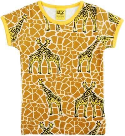 DUNS Organic Cotton Giraffe Short Sleeve Top (6 - 24 Months) - Click Image to Close