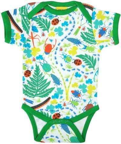 DUNS Organic Cotton Bugs Short Sleeve Onesie (1-2 Months) - Click Image to Close