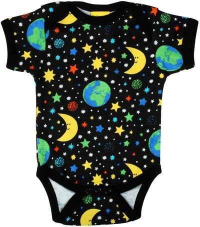 DUNS Organic Cotton Mother Earth Short Sleeve Onesie (4 - 6 Months) - Click Image to Close